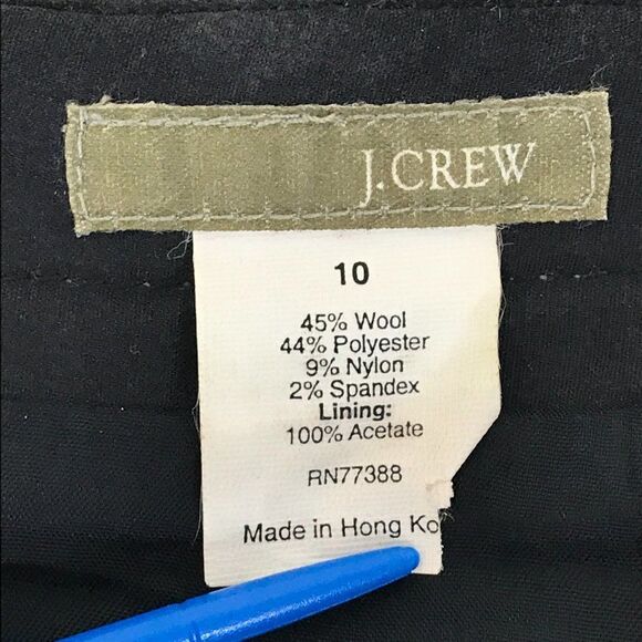 J. Crew Wool Blend A-Line Skirt Women’s Size 10 Zip Pockets Lined Herringbone - Picture 9 of 10